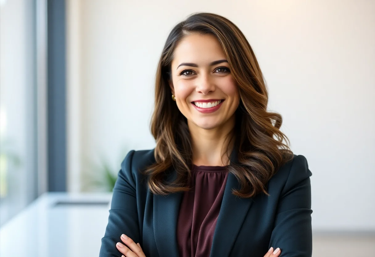 Portrait of a smiling professional woman.